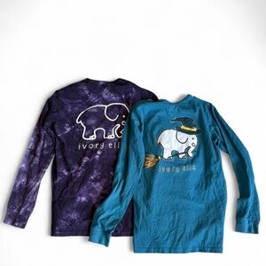 Ivory Ella Long Sleeve‎ Graphic Ts Sz Small - 2 Long Sleeves